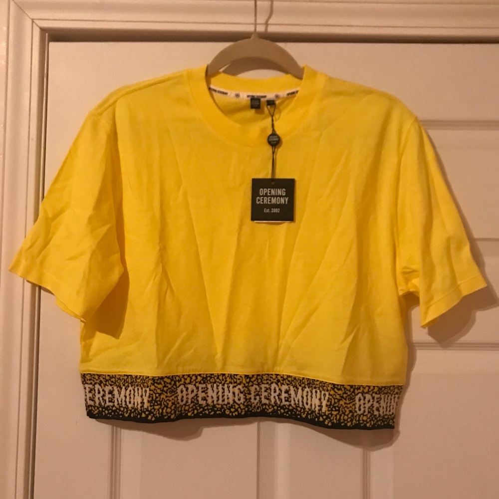 Opening Ceremony Elastic Logo Crop Tee